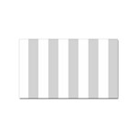 Vertical Stripes - White and Light Gray Sticker (Rectangular)