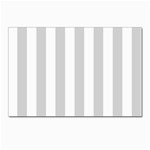 Vertical Stripes - White and Light Gray Postcard 4  x 6 