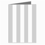 Vertical Stripes - White and Light Gray Greeting Card