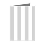 Vertical Stripes - White and Light Gray Mini Greeting Card