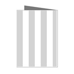 Vertical Stripes - White and Light Gray Mini Greeting Cards (Pkg of 8)