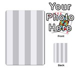 Vertical Stripes - White and Light Gray Multi-purpose Cards (Rectangle)