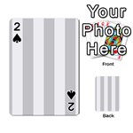 Vertical Stripes - White and Light Gray Playing Cards 54 Designs