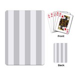 Vertical Stripes - White and Light Gray Playing Cards Single Design