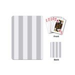 Vertical Stripes - White and Light Gray Playing Cards (Mini)