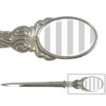 Vertical Stripes - White and Light Gray Letter Opener