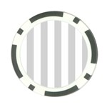 Vertical Stripes - White and Light Gray Poker Chip Card Guard (10 pack)