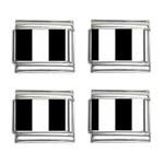 Vertical Stripes - White and Black 9mm Italian Charm (4 pack)