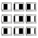 Vertical Stripes - White and Black 9mm Italian Charm (9 pack)