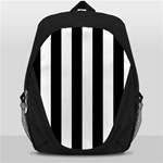 Vertical Stripes - White and Black Backpack Bag