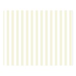 Vertical Stripes - White and Beige Double Sided Flano Blanket (Large)