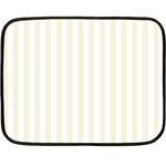 Vertical Stripes - White and Beige Fleece Blanket (Mini)