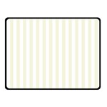 Vertical Stripes - White and Beige Double Sided Fleece Blanket (Small) (Two Sides)