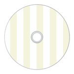 Vertical Stripes - White and Beige CD Wall Clock