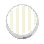 Vertical Stripes - White and Beige 4-Port USB Hub (Two Sides)