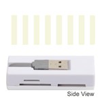 Vertical Stripes - White and Beige Memory Card Reader (Stick)