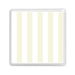 Vertical Stripes - White and Beige Memory Card Reader with Storage (Square)