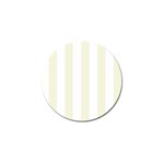 Vertical Stripes - White and Beige Golf Ball Marker