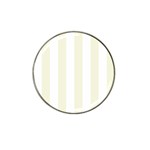 Vertical Stripes - White and Beige Hat Clip Ball Marker