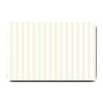 Vertical Stripes - White and Beige Small Doormat