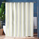 Vertical Stripes - White and Beige Shower Curtain 60  x 72  (Medium)