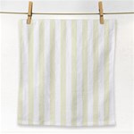 Vertical Stripes - White and Beige Face Towel