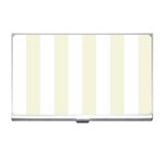 Vertical Stripes - White and Beige Business Card Holder