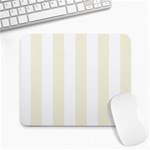 Vertical Stripes - White and Beige Large Mousepad