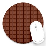 Milk Chocolate Block Round Mousepad