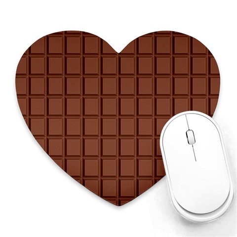 Milk Chocolate Block Heart Mousepad from ArtsNow.com Front