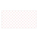 Polka Dots - Misty Rose Pink on White Satin Shawl