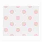 Polka Dots - Misty Rose Pink on White Small Glasses Cloth