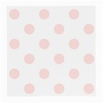 Polka Dots - Misty Rose Pink on White Medium Glasses Cloth