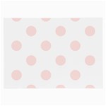 Polka Dots - Misty Rose Pink on White Large Glasses Cloth