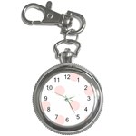 Polka Dots - Misty Rose Pink on White Key Chain Watch