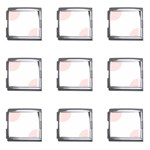 Polka Dots - Misty Rose Pink on White Mega Link Italian Charm (9 pack)