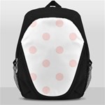 Polka Dots - Misty Rose Pink on White Backpack Bag