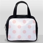 Polka Dots - Misty Rose Pink on White Classic Handbag (One Side)