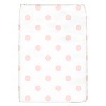 Polka Dots - Misty Rose Pink on White Removable Flap Cover (L)