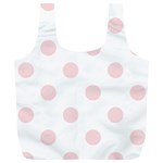 Polka Dots - Pale Pink on White Full Print Recycle Bag (XL)