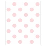 Polka Dots - Pale Pink on White Drawstring Bag (Small)