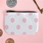 Polka Dots - Pale Pink on White Mini Coin Purse