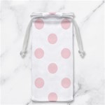 Polka Dots - Pale Pink on White Jewelry Bag