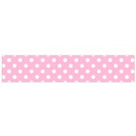 Polka Dots - White on Cotton Candy Pink Flano Scarf (Small)