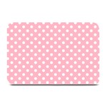 Polka Dots - White on Cherry Blossom Pink Plate Mat