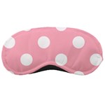 Polka Dots - White on Cherry Blossom Pink Sleeping Mask