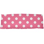 Polka Dots - White on Flamingo Pink Body Pillow Case Dakimakura (Two Sides)