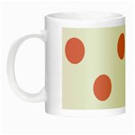 Polka Dots - Coral Pink on White Night Luminous Mug