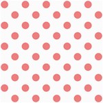 Polka Dots - Coral Pink on White ScrapBook Page 8  x 8 