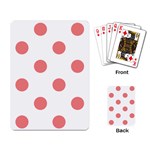 Polka Dots - Coral Pink on White Playing Cards Single Design